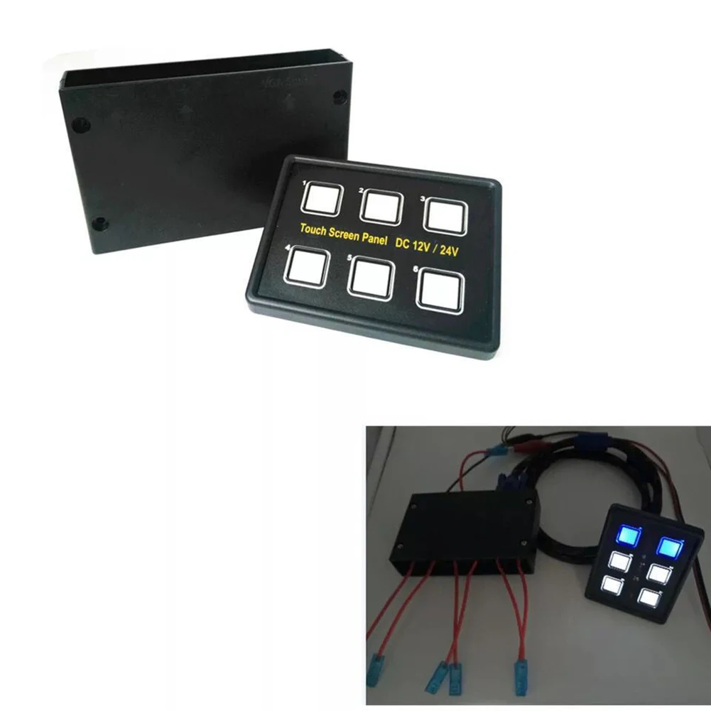 6 ходовой переключатель емкостный сенсорный экран панель управления