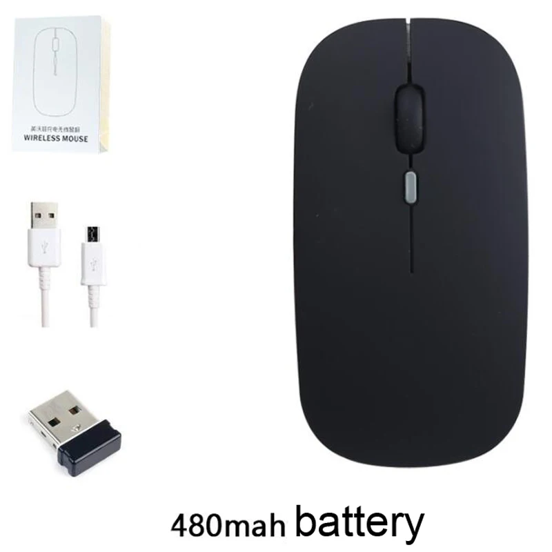 Ультратонкая оптическая беспроводная мышь USB приемник 2 4G тонкая перезаряжаемая