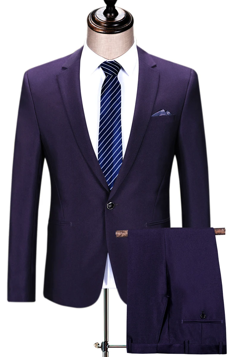 (Куртка + Брюки для девочек) deep purple Для мужчин Бизнес S праздничная одежда