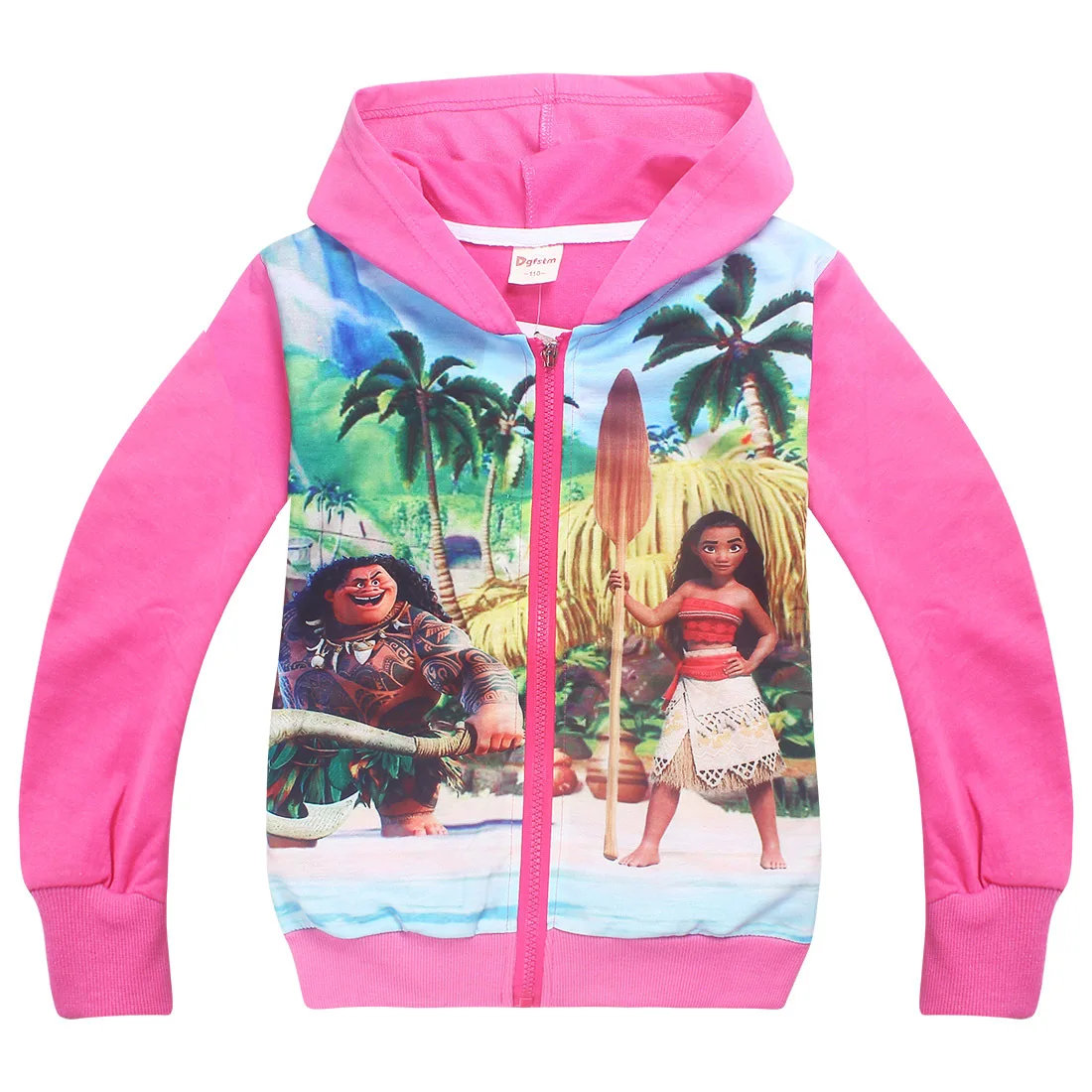 Девушки moanna толстовка с капюшоном для девочек вечерние поставки мультфильм Моана пальто Мужские Поло рубашка детская Обувь для девочек осенние толстовки с троллями футболка