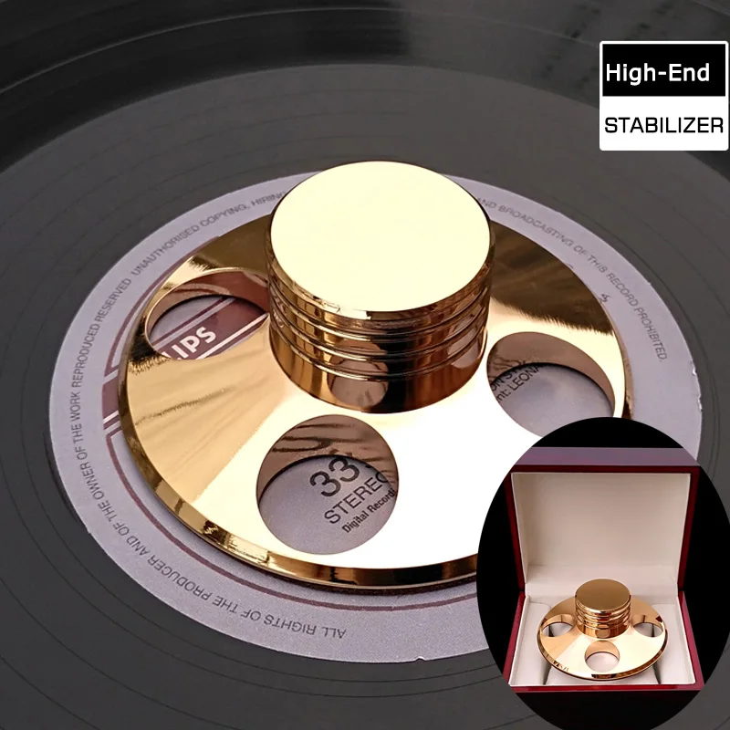 

High-End Copper Material LP Turntables Metal Disc Stabilizer LP STABILIZER Record Weight/Clamp With High Quality Package Box