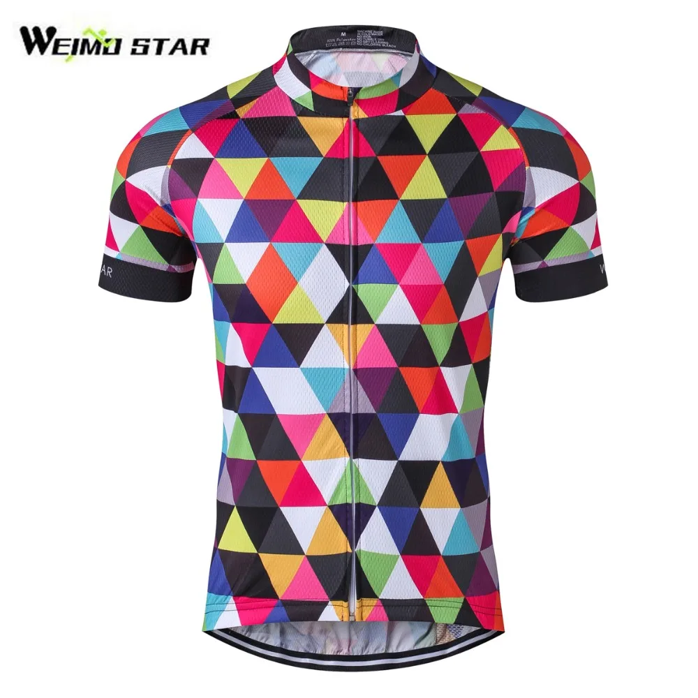 

WEIMOSTAR Men Summer Ropa Ciclismo Pro Team Cycling Jersey Bike Bicycle Short Sleeve Shirts Tops Colorful S-XXXL