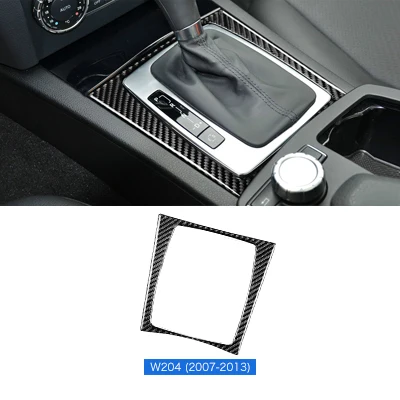 Part D Скорость полета для Mercedes Benz W204 аксессуары для W204 Mercedes Benz наклейка из углеродного волокна внутренняя отделка автомобиля панельная Накладка для коробки передач - Название цвета: Part D