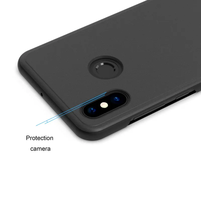 Чехол для Xiaomi Mi 8 SE прозрачный зеркальный умный откидной кожаный чехол Redmi Note 5 4 4X 5A
