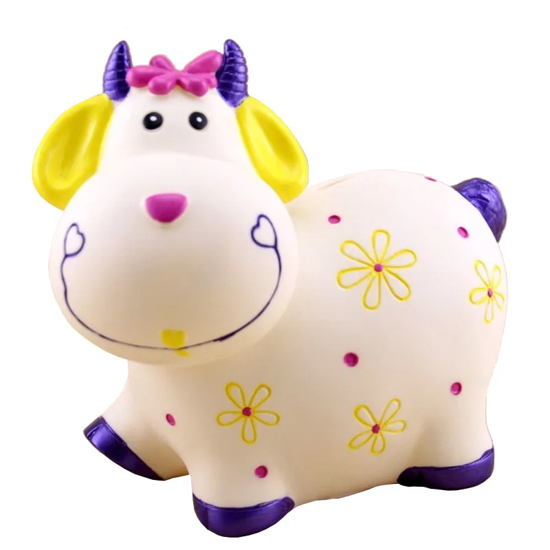 Большой мультфильм корова овца копилка монета накопительный горшок детская