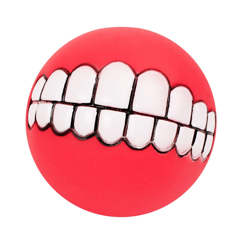 1 Pc Ball Pet Toy Non-Toxic Silicone Sound toy Cute Tooth ball Dog Durable Treat Strong 7 Color Random | Дом и сад