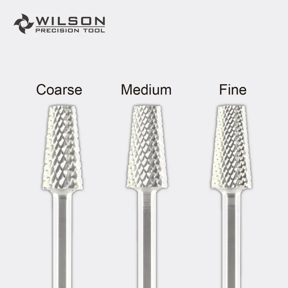 Коническая бита для ногтей золотистая/серебристая карбидная фреза WILSON [OAL 38 1 мм]