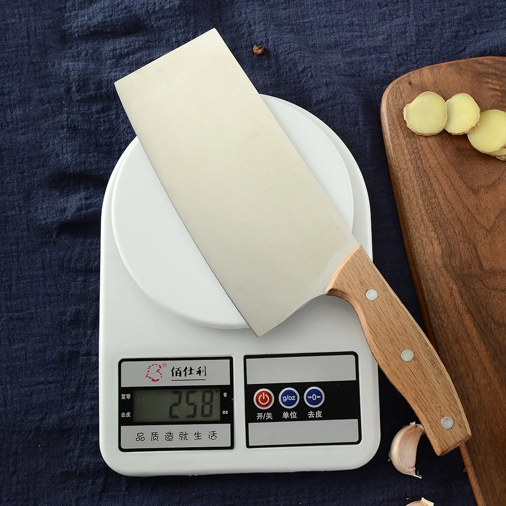 7 ''нож из нержавеющей стали с острым лезвием желтая деревянная ручка изгибом