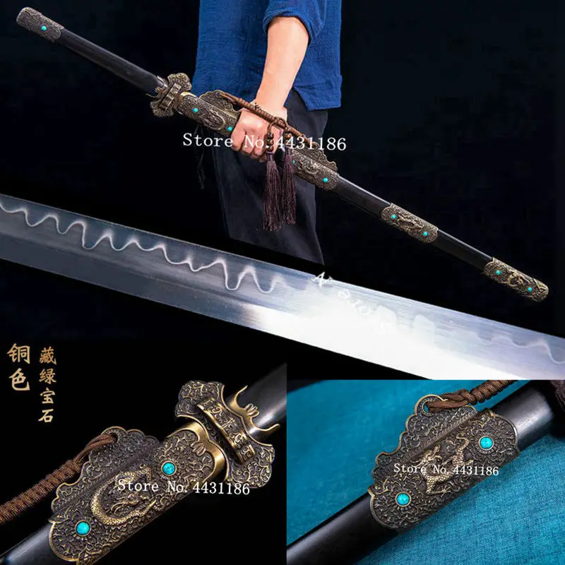 Бойцовская нож ручной работы KungFu дракон дамасская складная стальная глина