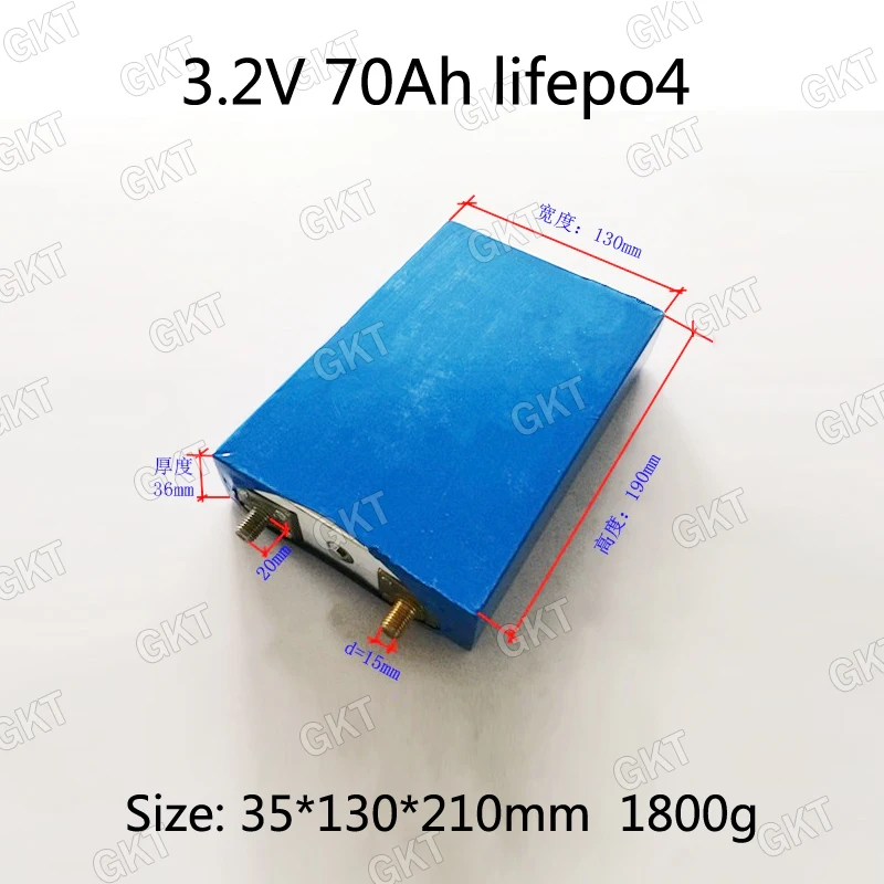 Аккумулятор lifepo4 3 2 В 70 Ач 80 lipo DIY bms 8s 24 36 48 Солнечная уличная батарея 2000 Вт 60 в для