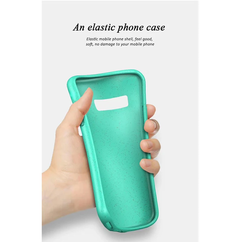 YHBBCASES для Samsung Galaxy S10 Plus Одноцветный мягкий чехол S10e смесь пшеничной соломы
