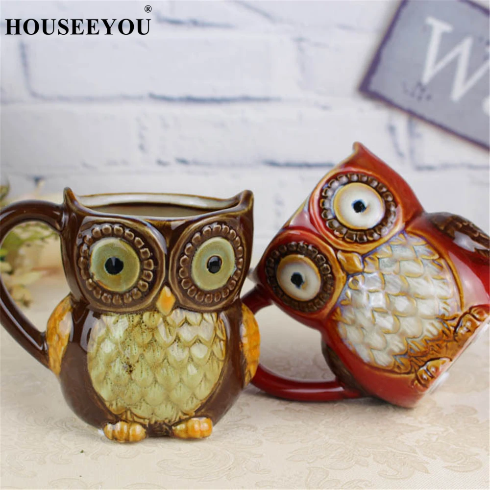 Рождественский подарок кружки с 3d изображением милой совы 300 мл кофейная кружка