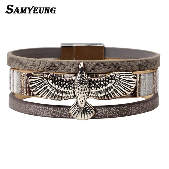 Браслеты ручной работы Samyeung Bijoux в стиле панк с большим орлом браслет из
