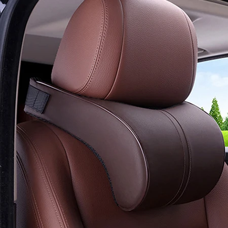 Brown Car Seat Cushion Head Back Neck Rest Pillow Memory Foam Seat Cushions Back For KIA Sportage QL Accessories - Цвет: Brown