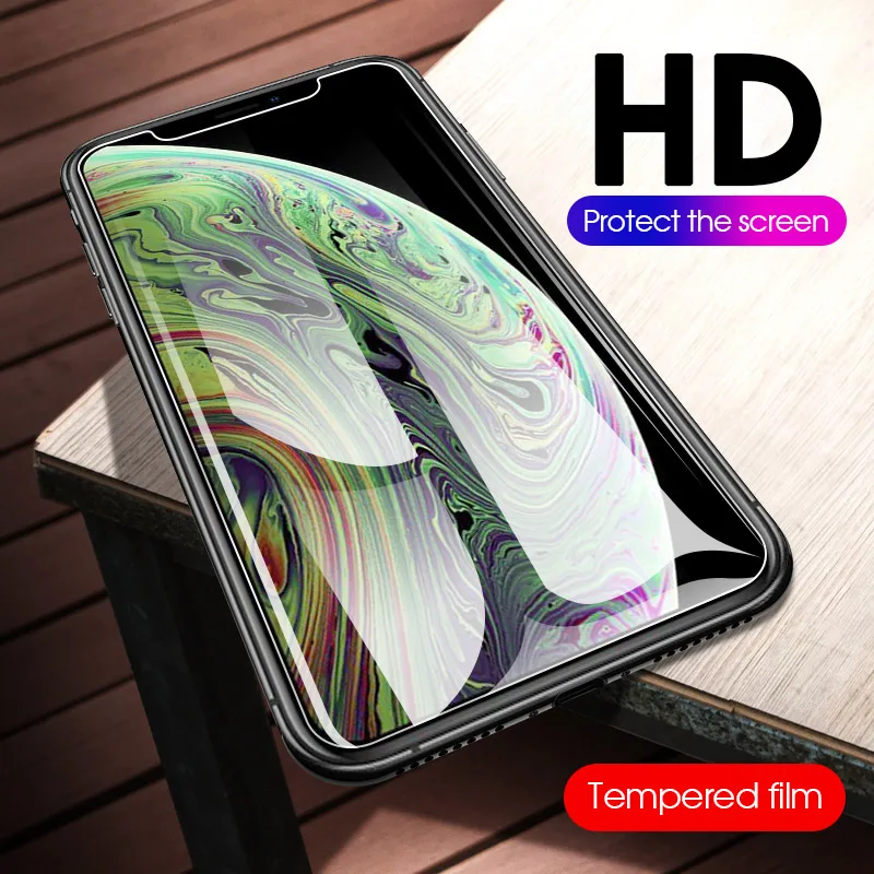 HD стекло для iPhone XS против царапин прозрачное закаленное X 7 8 6 6s Plus тонкая Защита