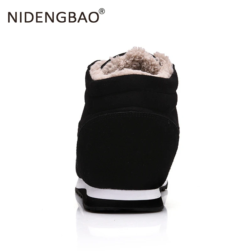 Зимняя обувь для бега NIDENGBAO унисекс удобные теплые плюшевые женские кроссовки