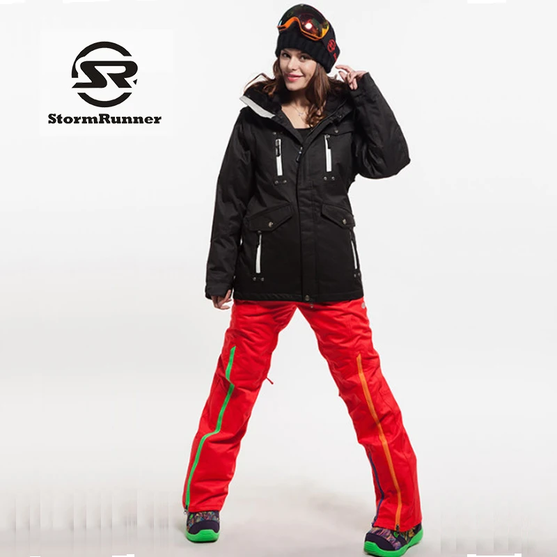 Женские лыжные комплекты гарантируют подлинность! StormRunner женские костюмы куртка