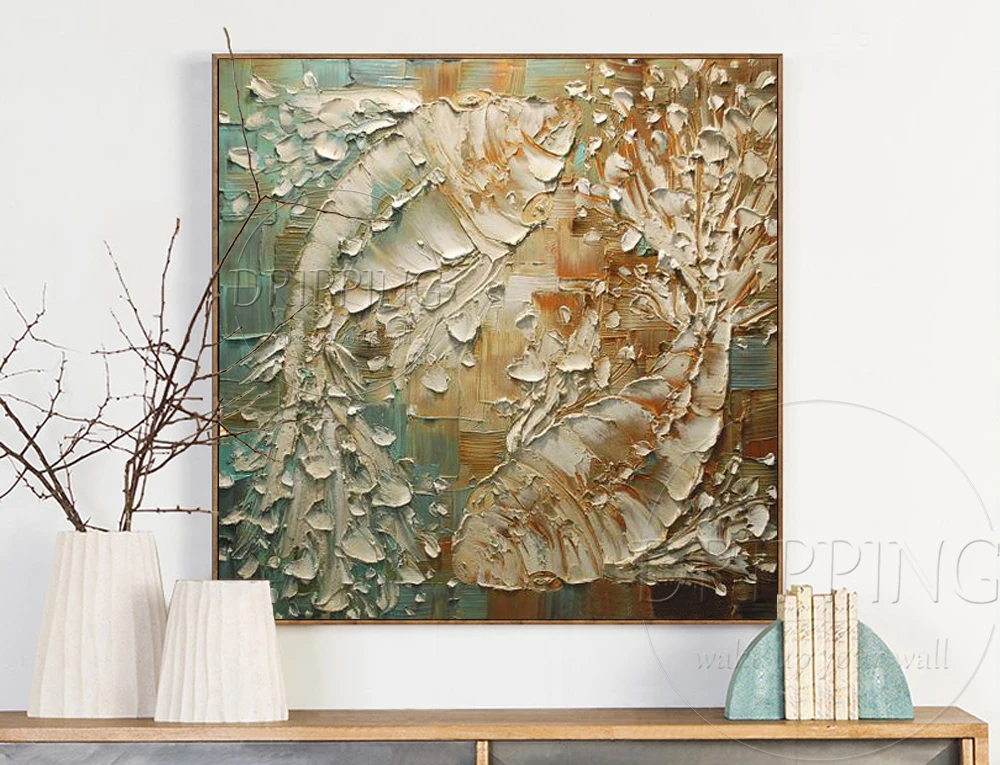 Ручная роспись высокое качество абстрактные животные рыба картина маслом на