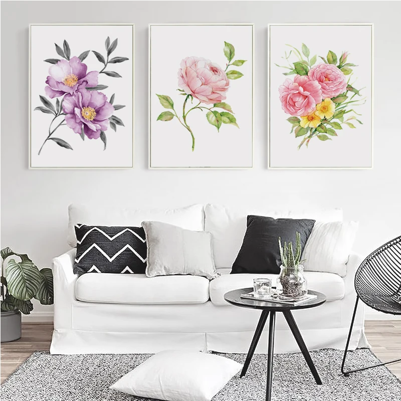 Элегантный поэтический современный простой стиль элегантный акварельный цветок