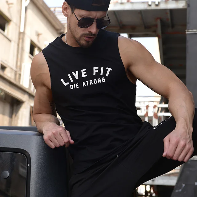 Новая майка для бодибилдинга и фитнеса мужская тренажерного зала без рукавов