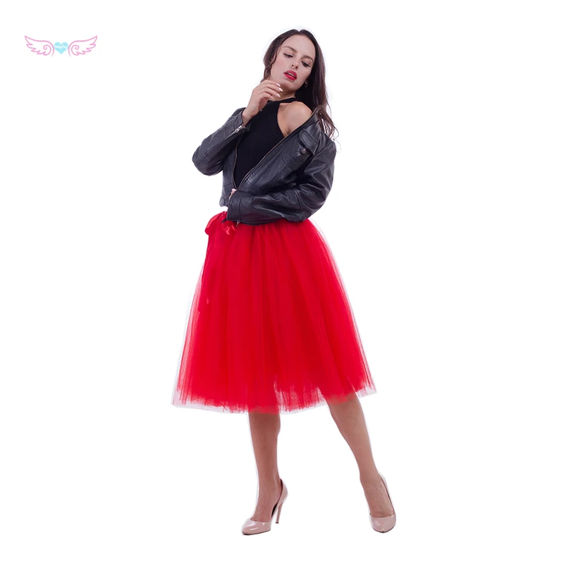 Юбка пачка Женская длинная красная 7 слоев 65 дюймов|puffy skirts|red skirtchristmas skirt |