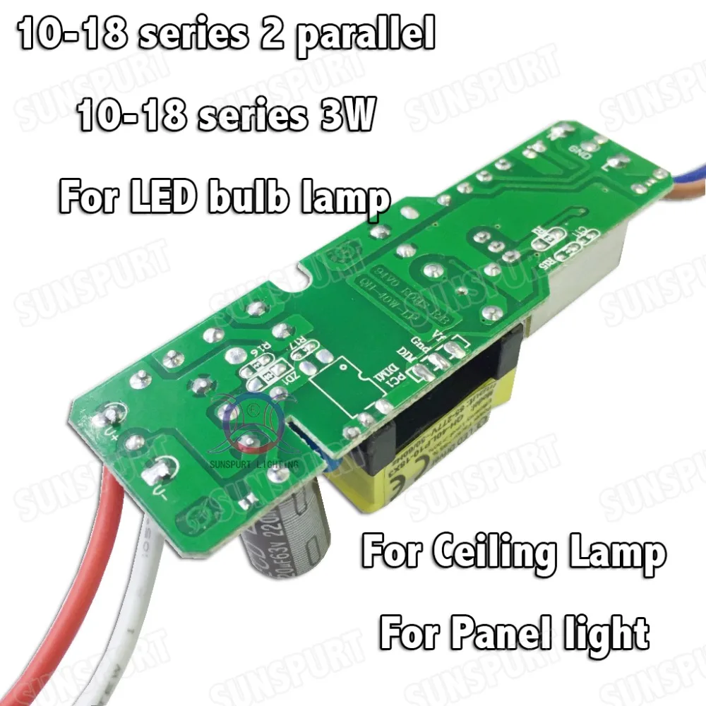 3 штуки изоляция 36 Вт AC85-277V светодиодный драйвер 10-18x3W 600mA DC30-60V Светодиодный источник питания постоянный ток Светодиодный лампа