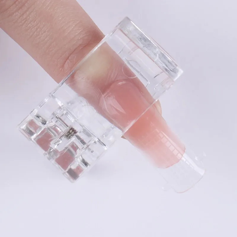 1pcs tips clip 1 шт 2 в 1 УФ полигелевая Кисть для ногтей двойная форма ломтика полигелевая кисть инструмент для акриловых УФ-ногтей советы для наращивания и строительства NB-001 - Цвет: 1pcs tips clip