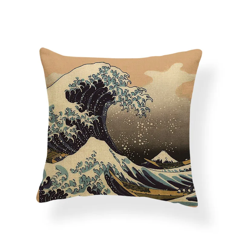 Классическая Ретро наволочка Япония Фудзи горная пляжная волна украшение для