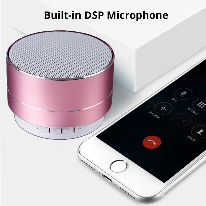 M. uruoi светодиодный Bluetooth 4 1 динамик мини s Hands Free портативный беспроводной с TF