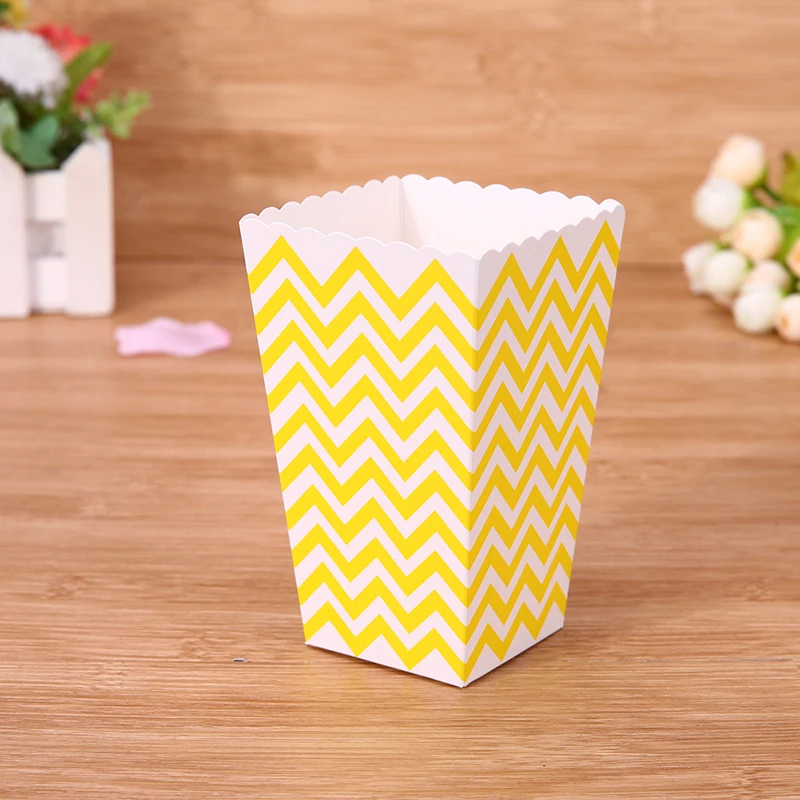 12 шт многоцветные волны и пятна шаблон бумаги Попкорн Свадебная коробочка для