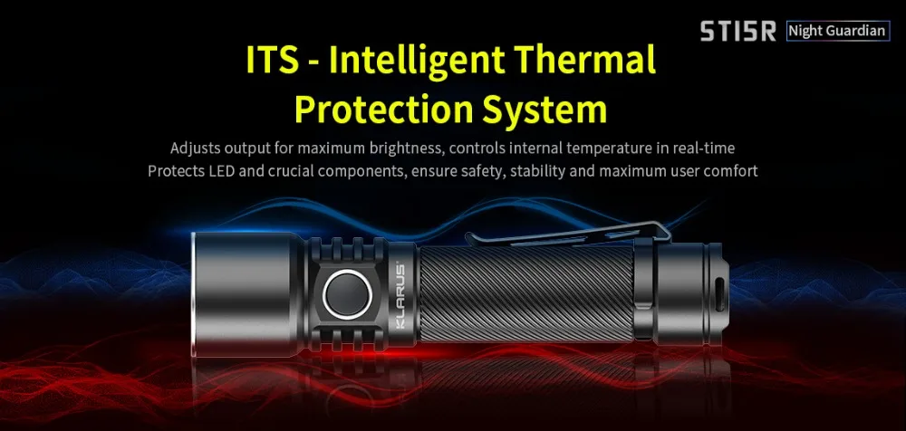 Кларус ST15R светодиодный фонарик CREE XP-L HD V6 1200 Люмен USB Перезаряжаемые плавный тусклый фонарь с батареей 18650 Батарея для велосипедным фиксирующим креплением, диффузор