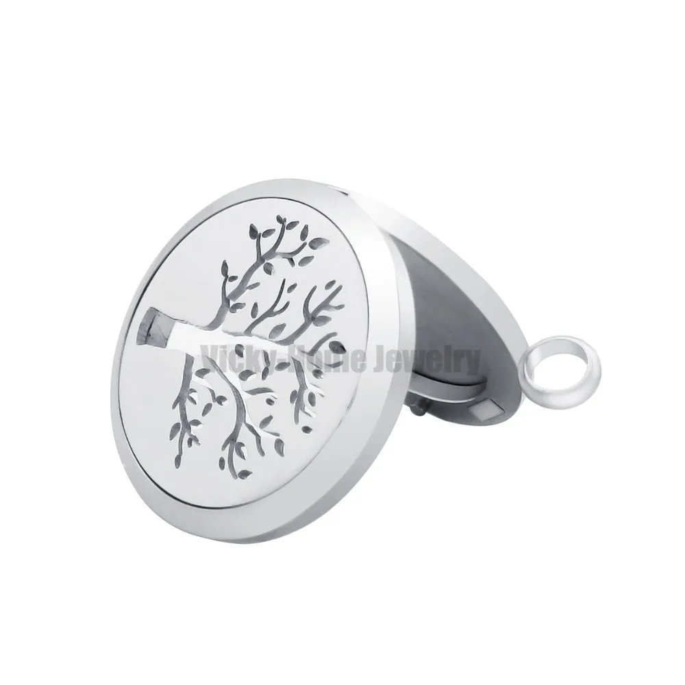 Free Chain!!! Tree Design 30mm Aromatherapy / Essential Oils Stainless Steel Diffuser Locket with Pads | Украшения и аксессуары