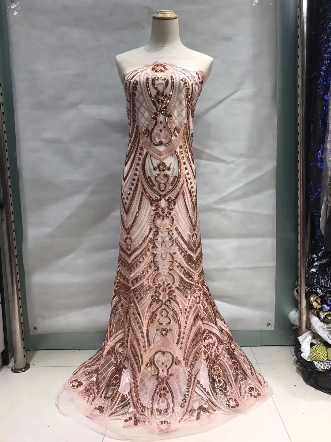 Красивая Тюлевая кружевная ткань с блестками высокое качество африканская