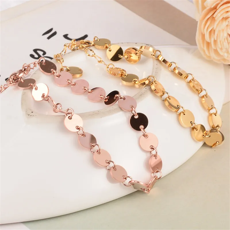 Женский винтажный браслет Martick золотистый/розовое золото/серебристый с цепочкой