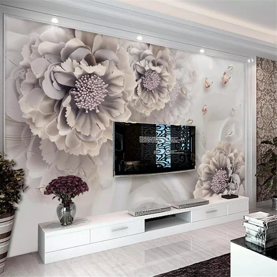 Обои beibehang на заказ 3D фотообои атмосфера пион украшения для тела цветы фон