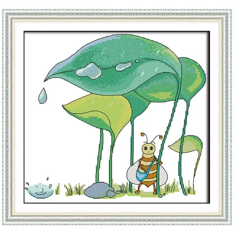 Ants under the leaves counted Cross Stitch 11CT 14CT Set Wholesale DIY Cross-stitch Kit Embroidery Needlework | Дом и сад