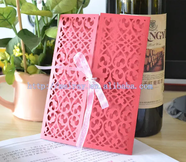 (200 шт./лот) свадебные приглашения черные белые и красные филигранные лазерная