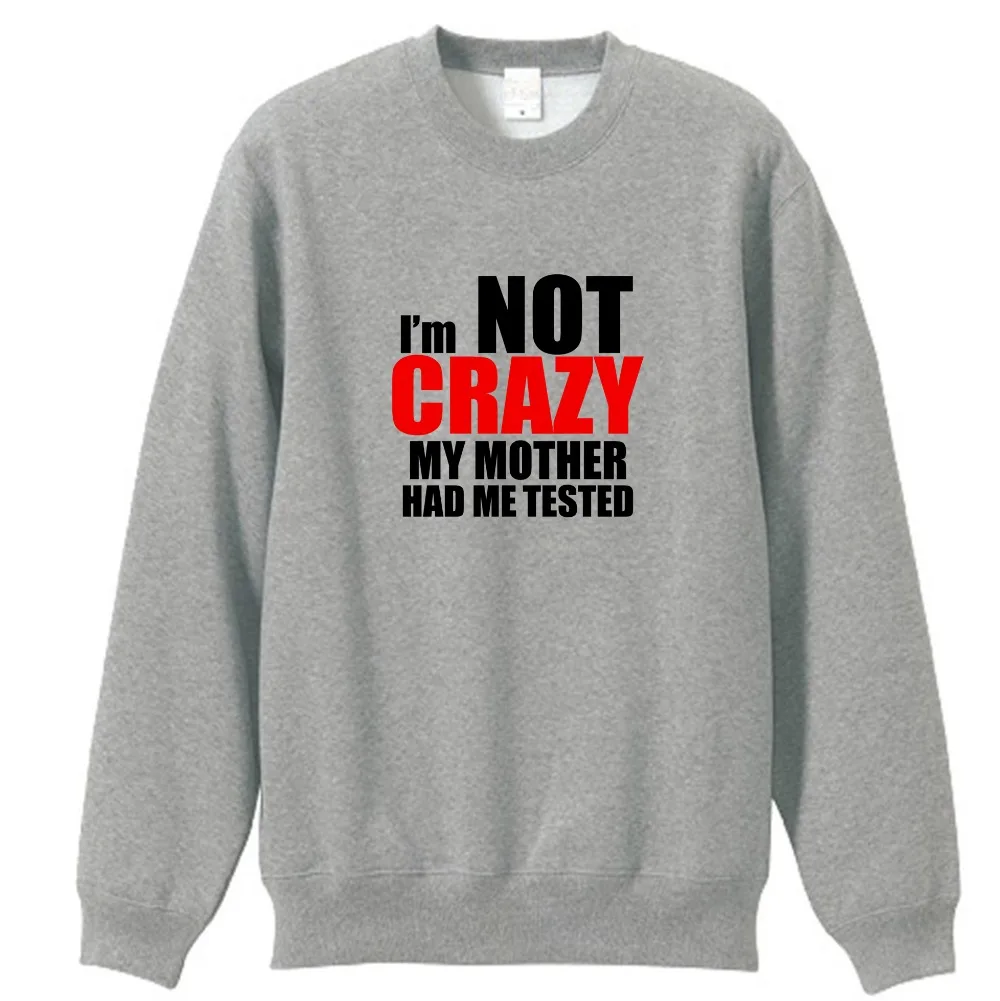 Флисовый Свитшот ZIIART с надписью I'm Not Crazy и Crazy|Женские толстовки свитшоты| |