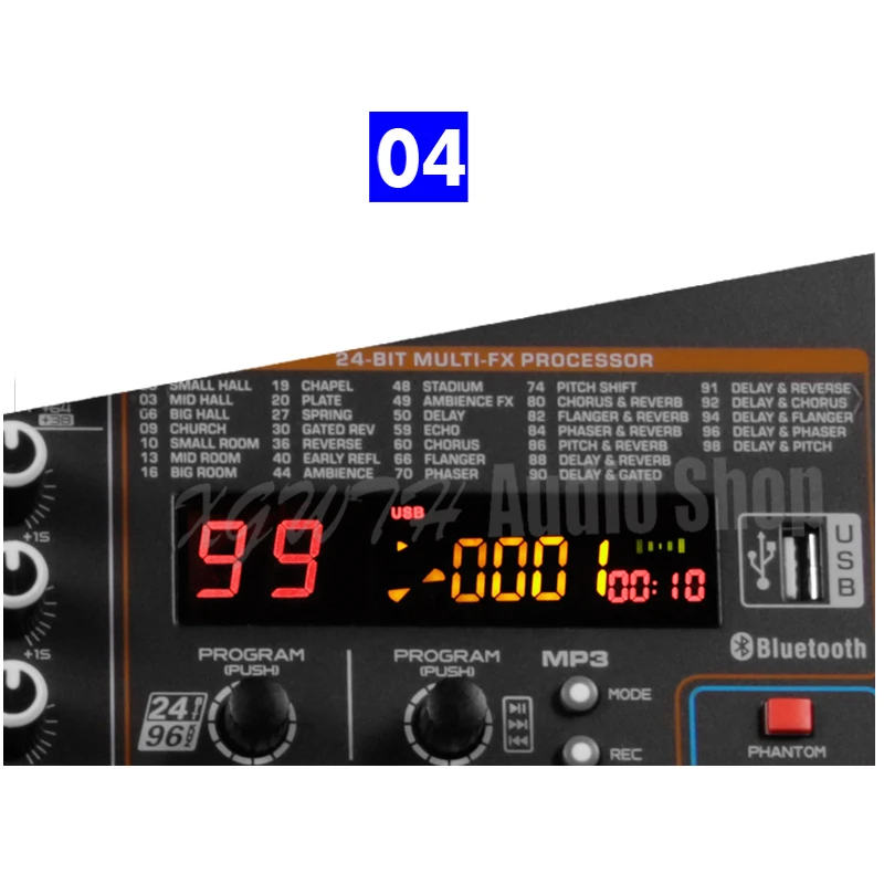 750 Вт+ 750 Вт 12 канальный усилитель звука bluetooth микшер USB 99 DSP цифровые эффекты DJ микшерный пульт Оборудование студии звукозаписи