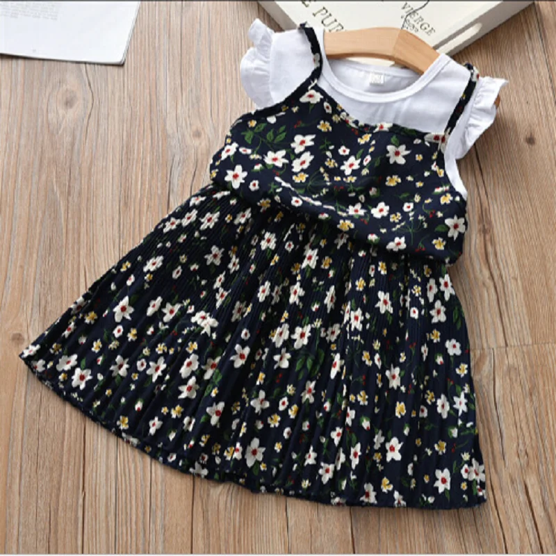 Хлопковая футболка в полоску с длинными рукавами и рюшами для маленьких девочек