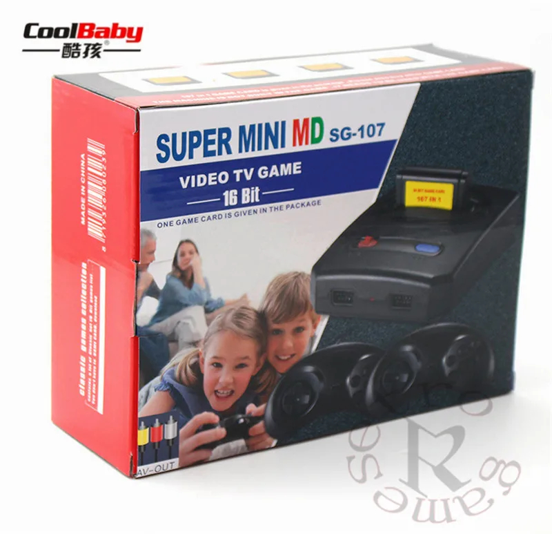 Игровая консоль 2018 mini MD16 16 бит AV выход для семейных игр ТВ видео игровая с