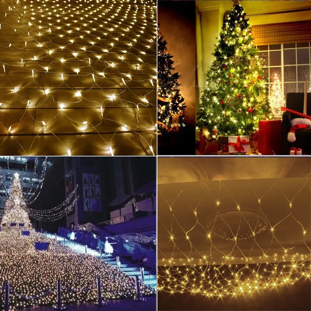 Рождество огни Чистая 204 LED 3*2 м чистые строки ствол дерева для внутренних и