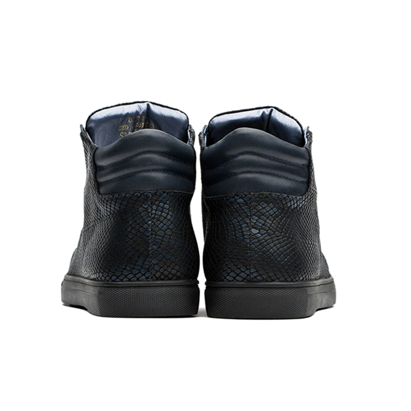 Мужская обувь из змеиной кожи с металлическими заклепками в стиле хип-хоп панк OPP