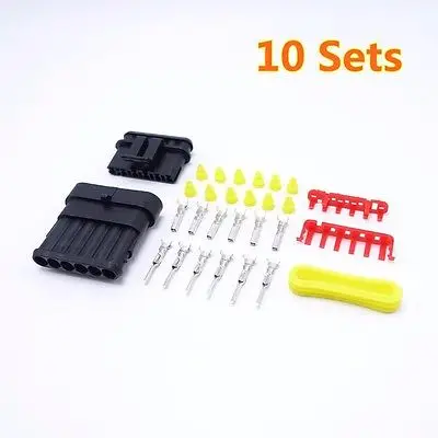 10 комплектов 6-контактный разъем AWG водонепроницаемый штекер серии 1 5 гнездовой