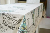 beddingoutlet butterfly tablecloth cotton linen dinner table cloth insect macrame decoration lacy rectangular table cloth