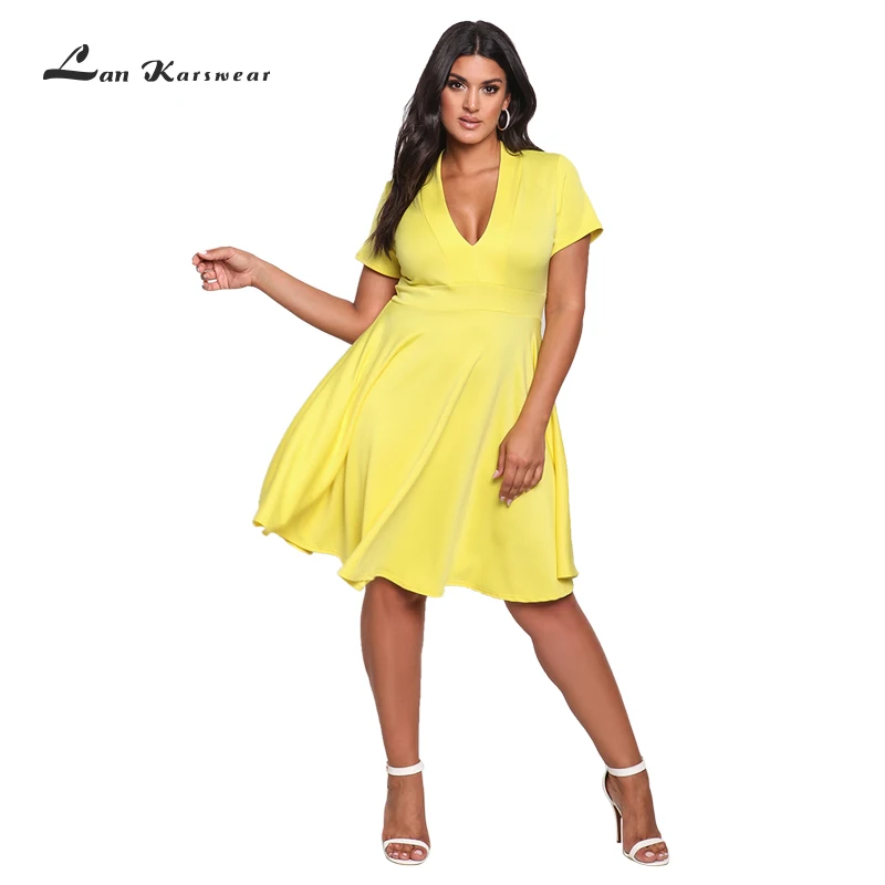 Женские пляжные вечерние платья Lan Karswear однотонные короткие Клубные офисные