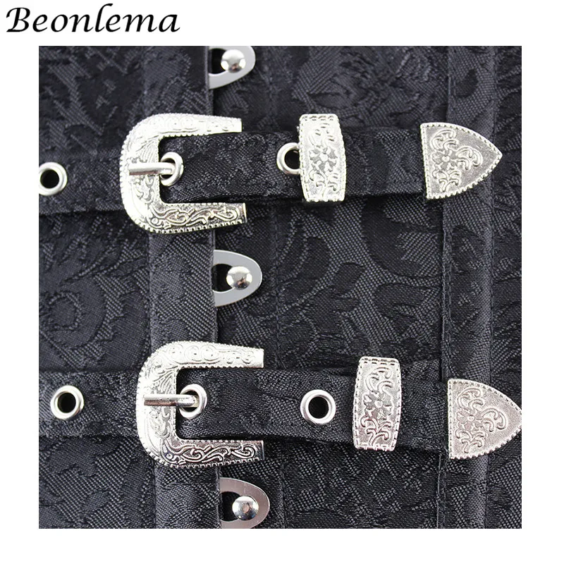 Beonlema, черный готический корсет, сексуальное бюстье, для женщин, стальная кость, стимпанк, корсеты, Overbust Goth Korse, топ, Винтаж, Femme Corselet