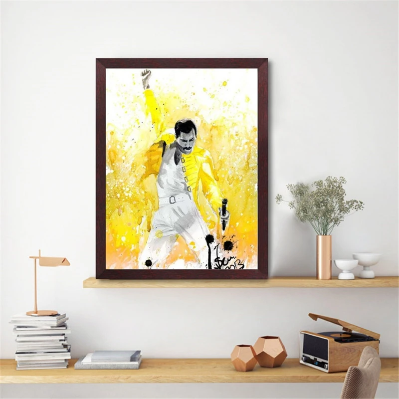 Музыкальный плакат Фредди Меркури королева настенный художественный холст