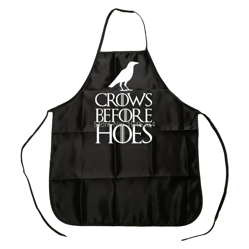 Crows Before Hoes ворона Игра престолов фартук барбекю Чистка приготовления выпечки Кухонные фартуки вентиляторы подарок