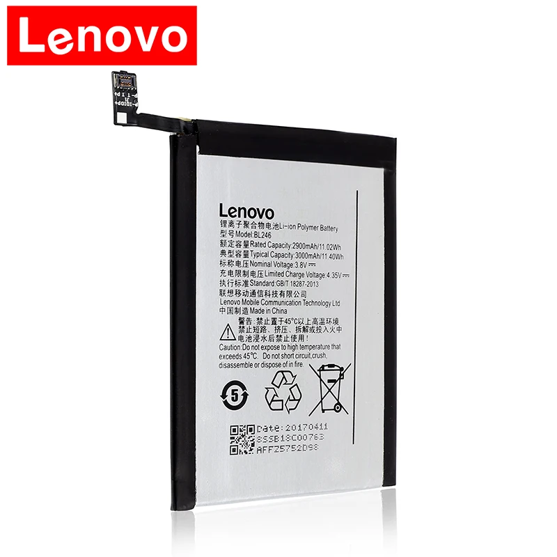2018 оригинальный BL246 аккумулятор 3000 мАч для Lenovo Vibe Shot Max Z90 3 с номером